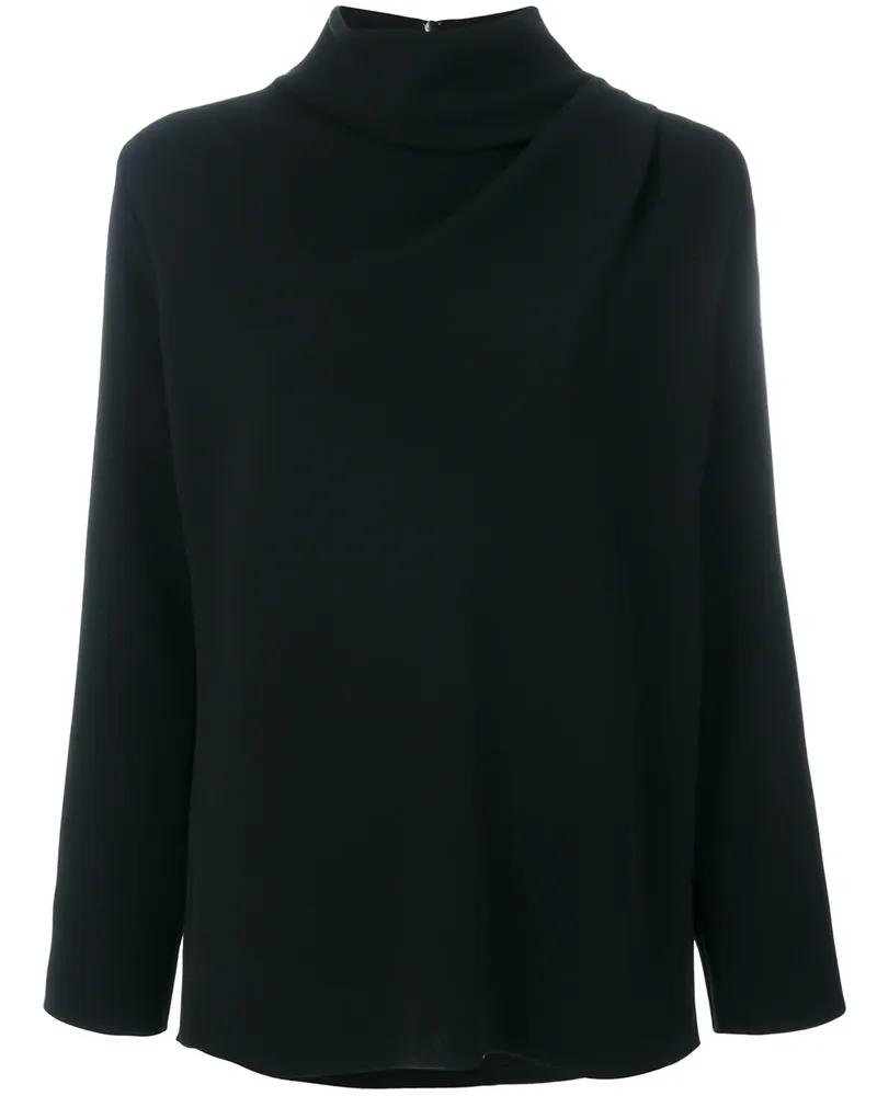 Alberto Biani Sweatshirt mit Stehkragen - Schwarz Schwarz