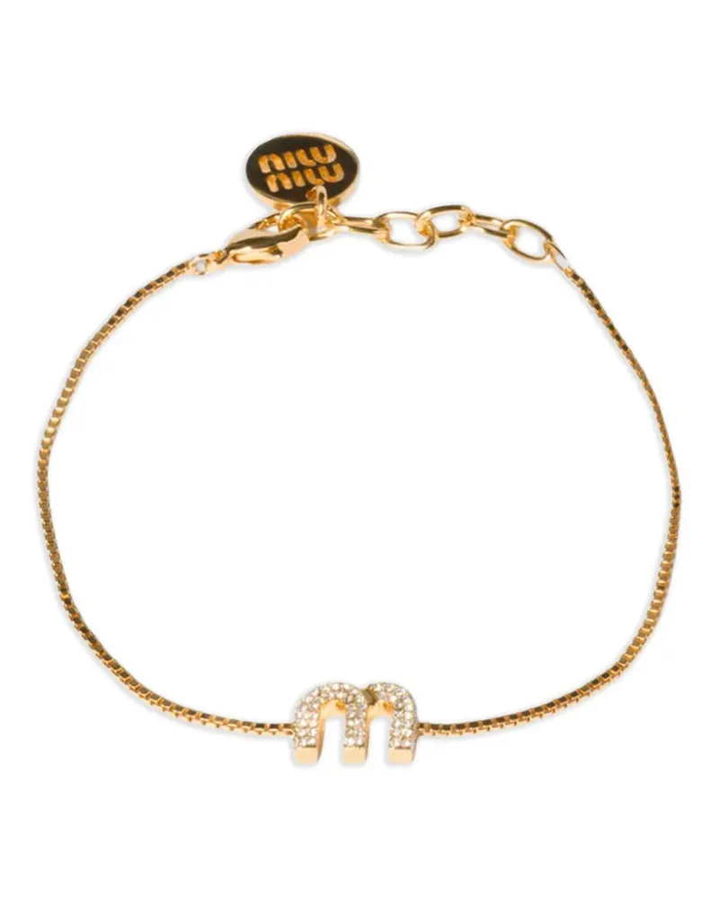 Miu Miu Armband mit Metallic-Anhänger - Gold Gold