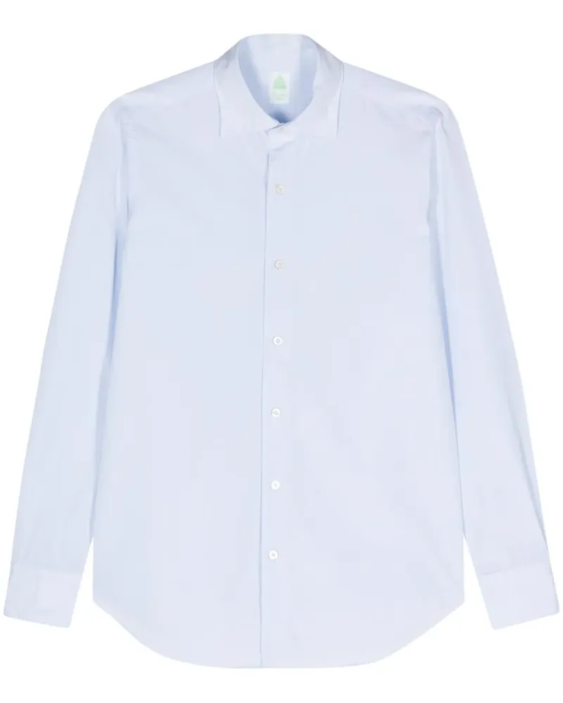 Finamore 1925 Hemd aus Popeline - Blau Blau