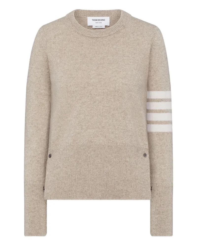 Thom Browne Rundhals-Cardigan mit Streifen - Nude Nude