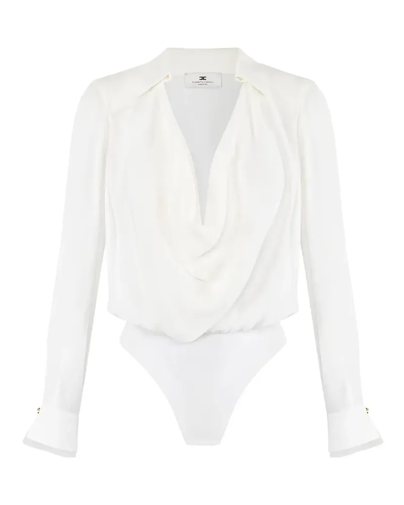 Elisabetta Franchi Langärmeliger Body - Weiß Weiß