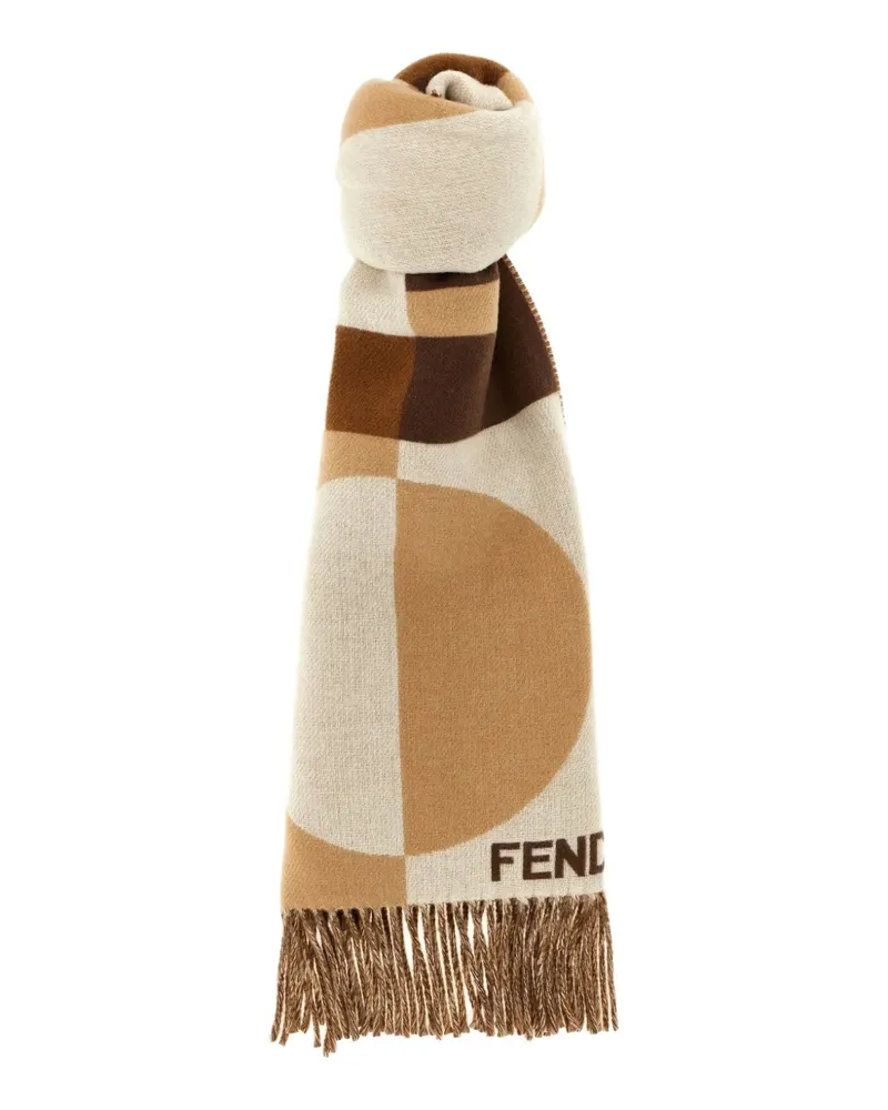 Fendi Schal mit Jacquardmuster - Nude Nude