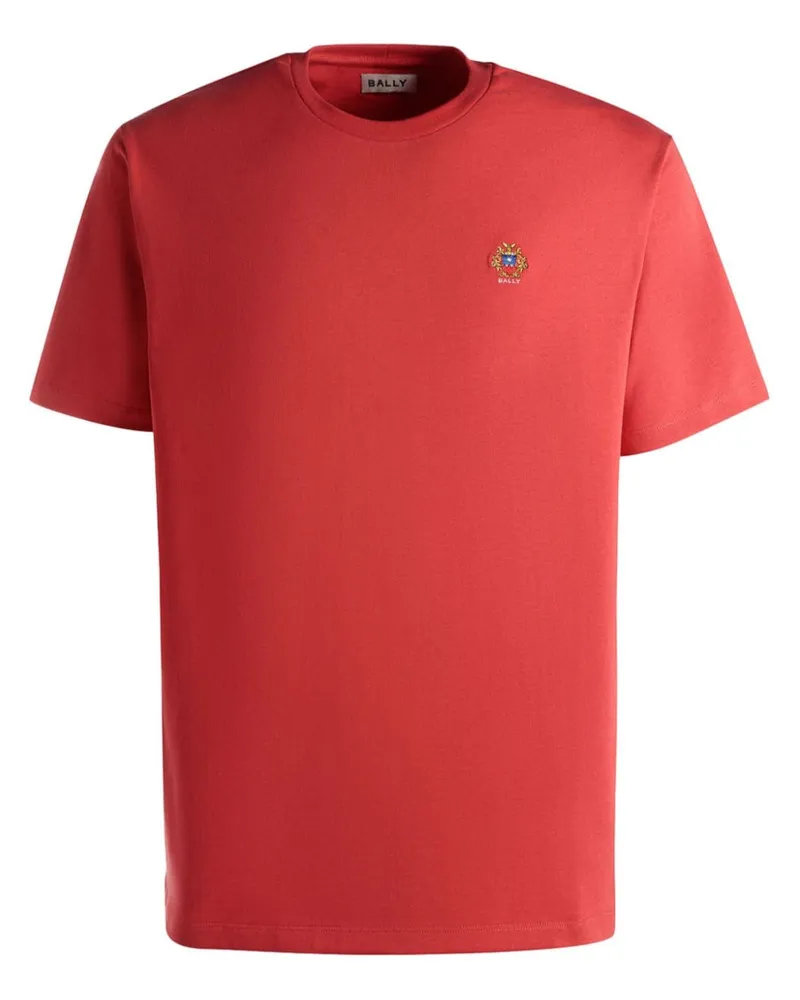 Bally T-Shirt mit Logo-Stickerei - Rot Rot