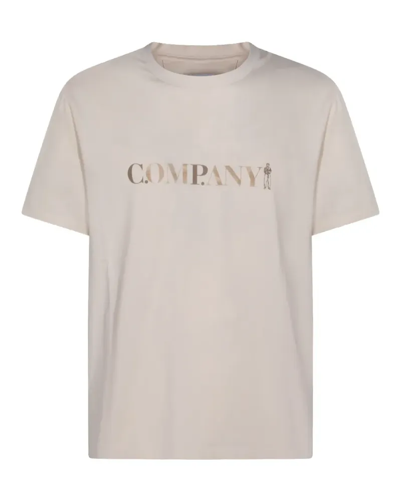 C.P. Company logo-print T-shirt - Nude Nude