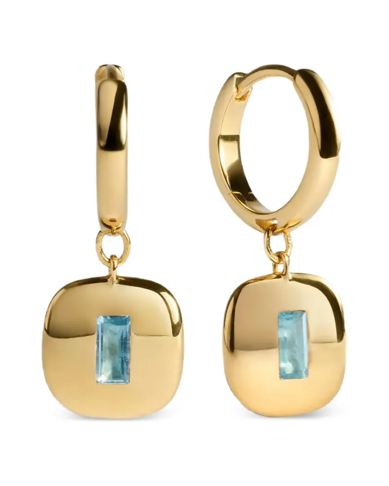 Monica Vinader Gemdrop hoop earrings - Gold Gold