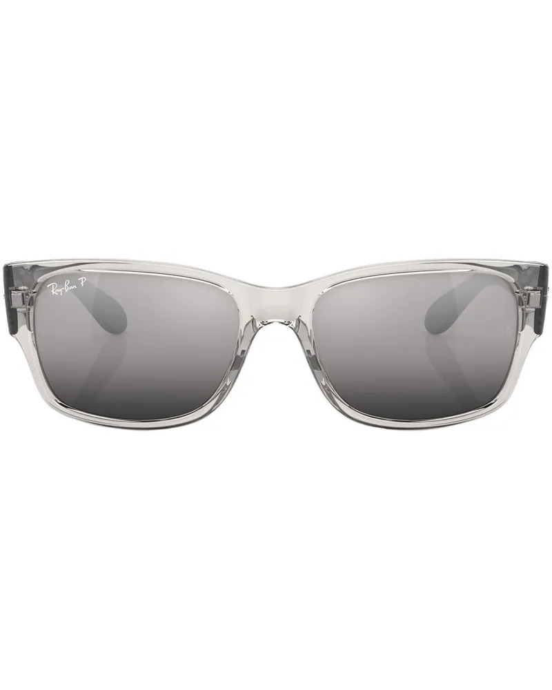 Ray Ban Sonnenbrille mit breitem Gestell - Grau Grau