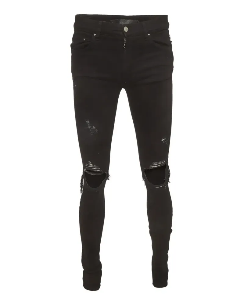 Amiri striped distressed jeans - Schwarz Schwarz