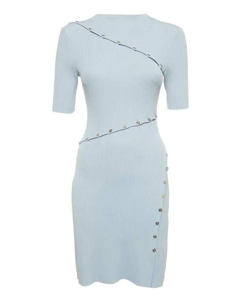 Maje asymmetrical rib-knit midi dress - Blau Blau