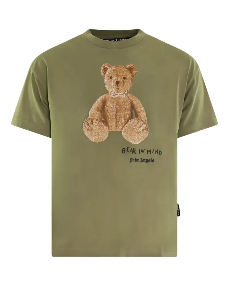 Palm Angels T-Shirt mit Teddy-Print - Grün Grün