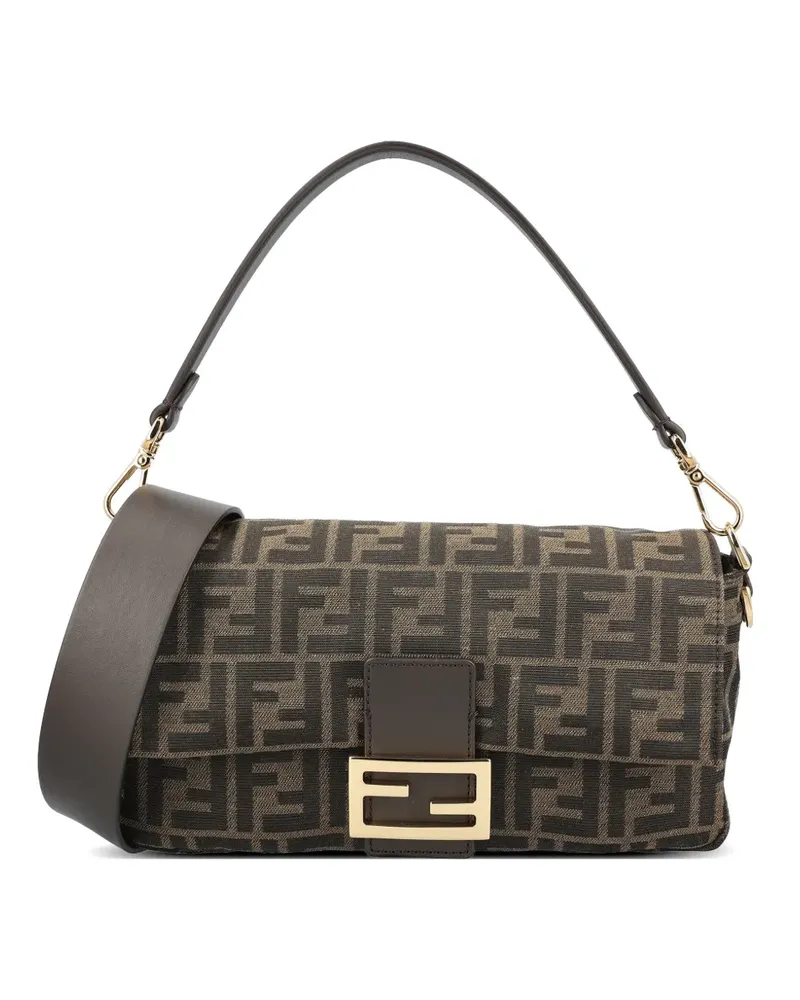 Fendi Mittelgroße Baguette Schultertasche - Nude Nude