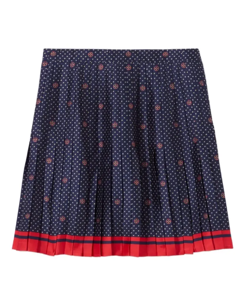 Claudie Pierlot pleated scarf-pattern mini skirt - Blau Blau