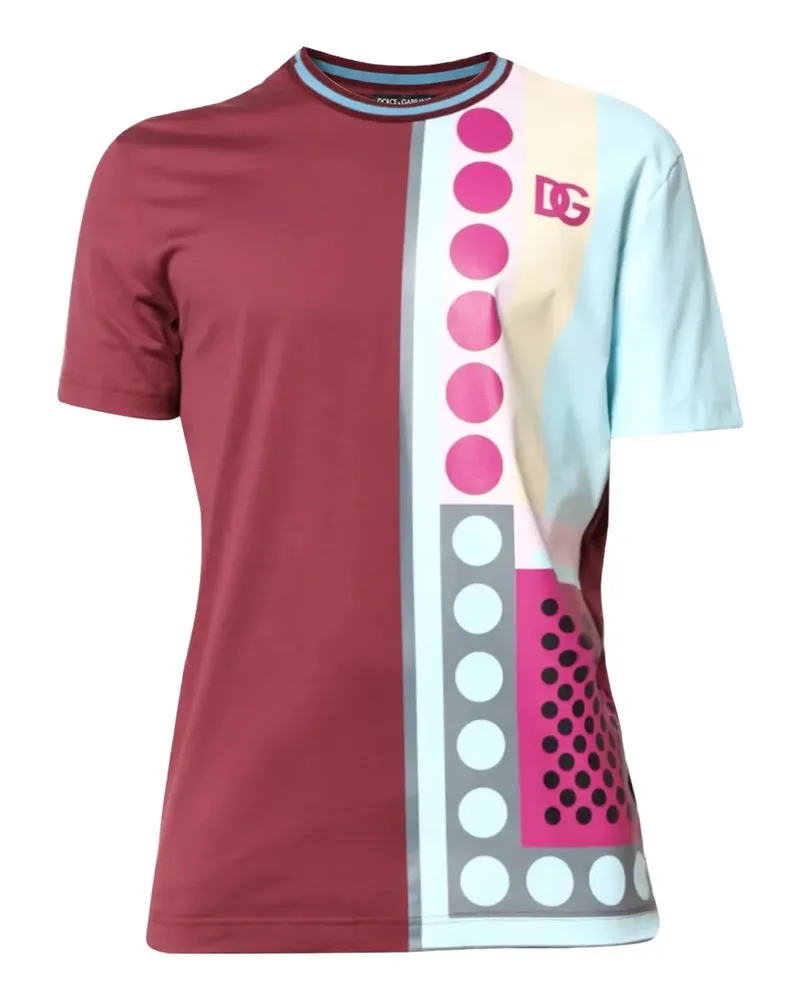 Dolce & Gabbana T-Shirt mit geometrischem Print - Rot Rot