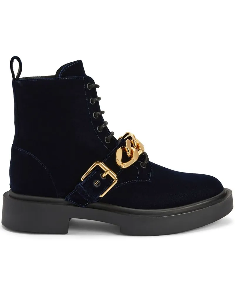 Giuseppe Zanotti Adric Sneakers aus Samt - Blau Blau