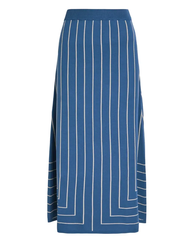 Joseph geometric-pattern jacquard midi skirt - Blau Blau
