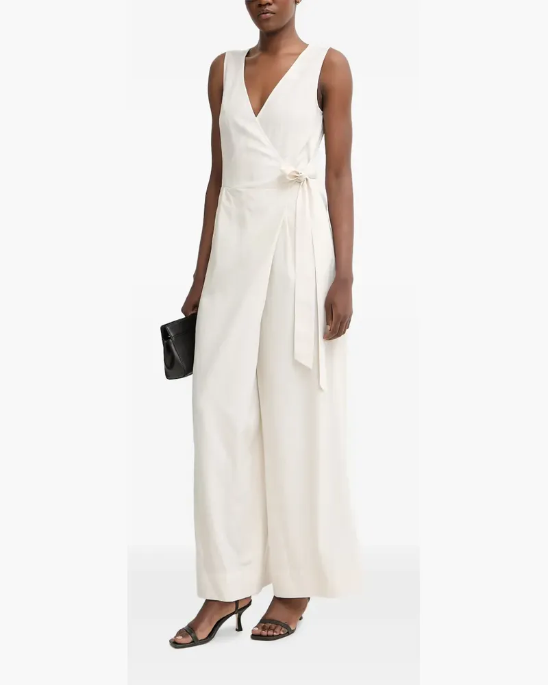 Sisley Gewickelter Jumpsuit - Weiß Weiß