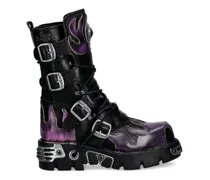 Stiefel mit Flammen - Schwarz