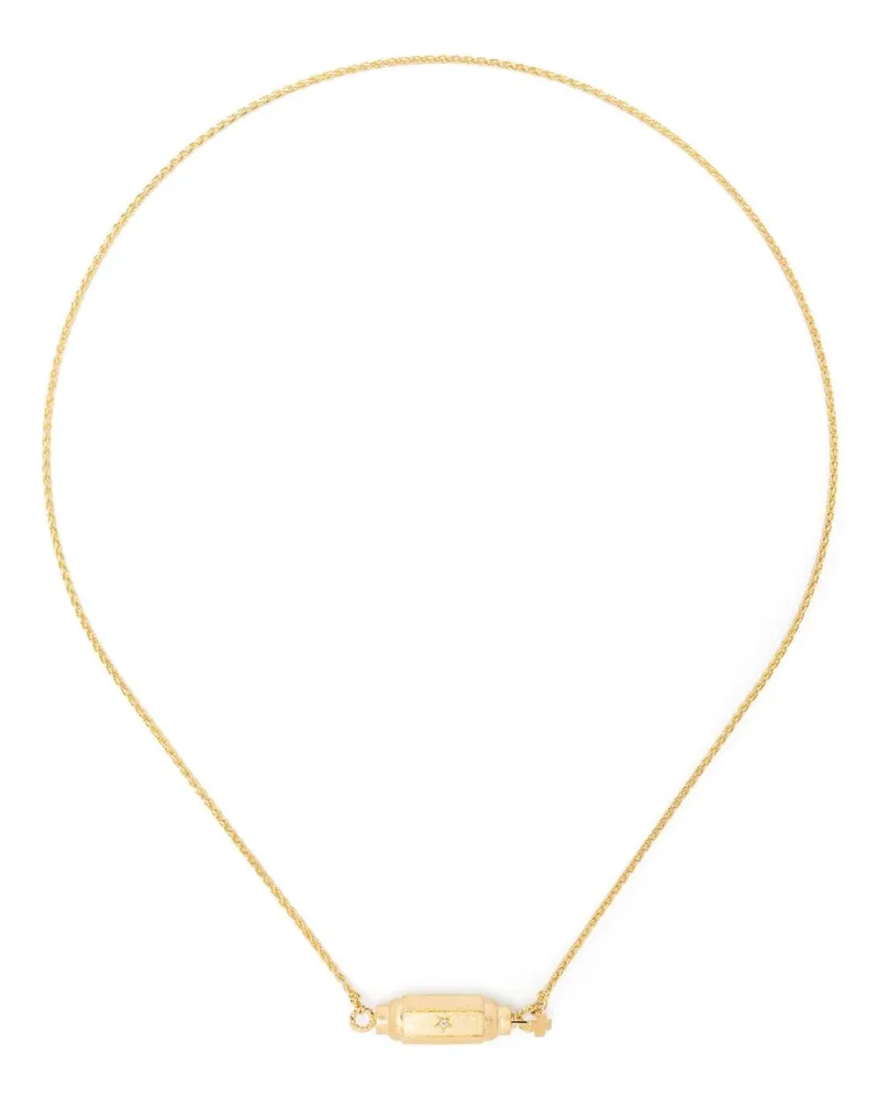 Marie Lichtenberg 18kt Micro Lockt Gelbgoldhalskette mit Diamanten Gold