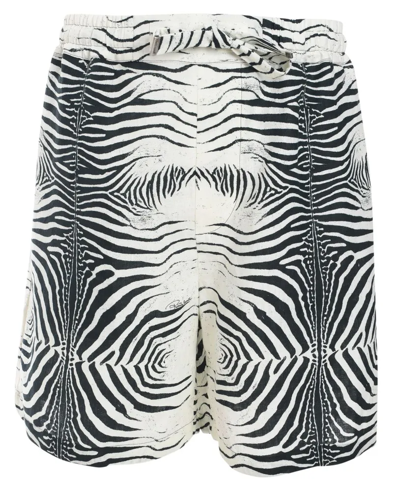 Roberto Cavalli Shorts mit Zebra-Print - Weiß Weiß