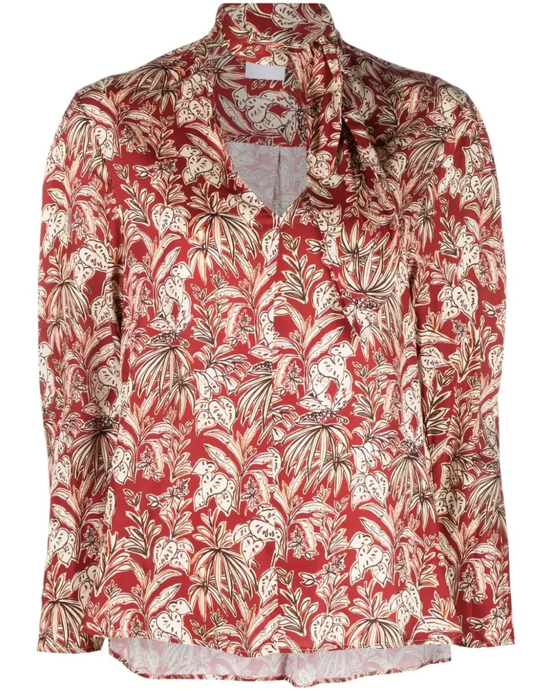 ..,merci Bluse mit Blumen-Print Rot