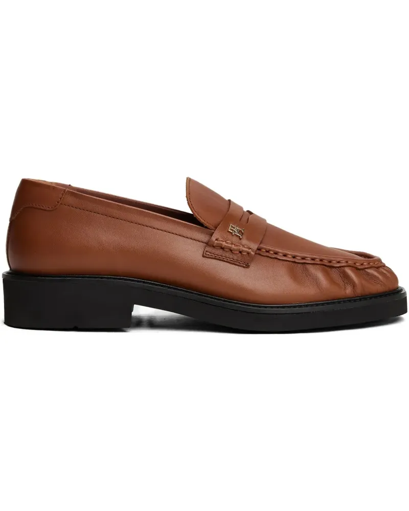 Tommy Hilfiger Loafer mit Logo-Schild - Braun Braun