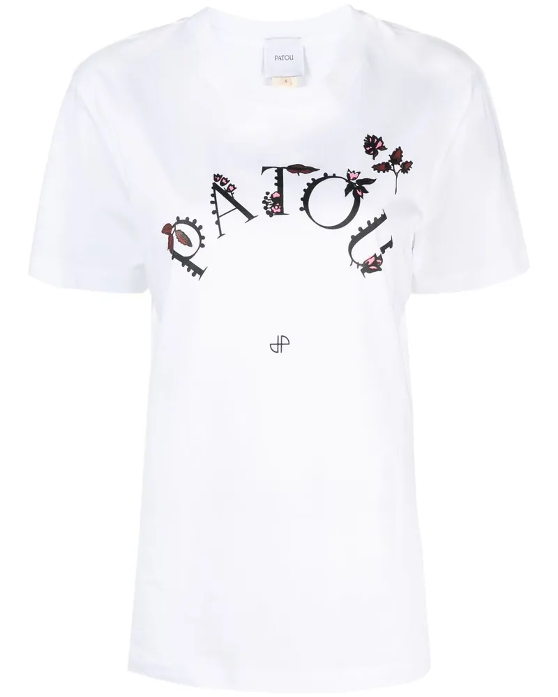 Patou T-Shirt mit Logo-Print - Weiß Weiß