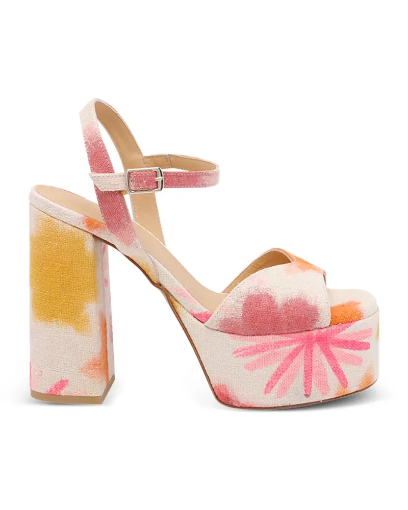 Castañer patterned buckle sandals - Weiß Weiß