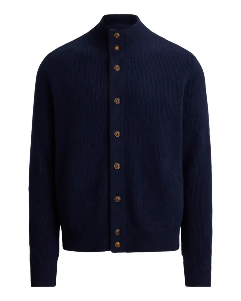 Ralph Lauren Gerippter Cardigan - Blau Blau
