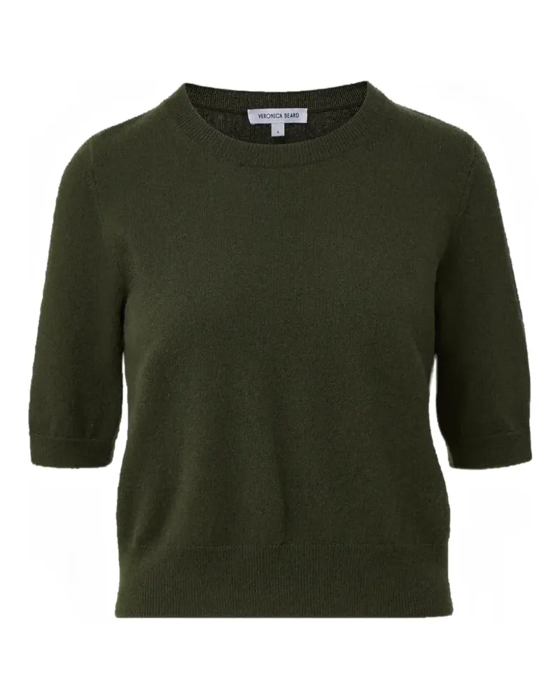 Veronica Beard Kurzärmeliger Shana Pullover - Grün Grün