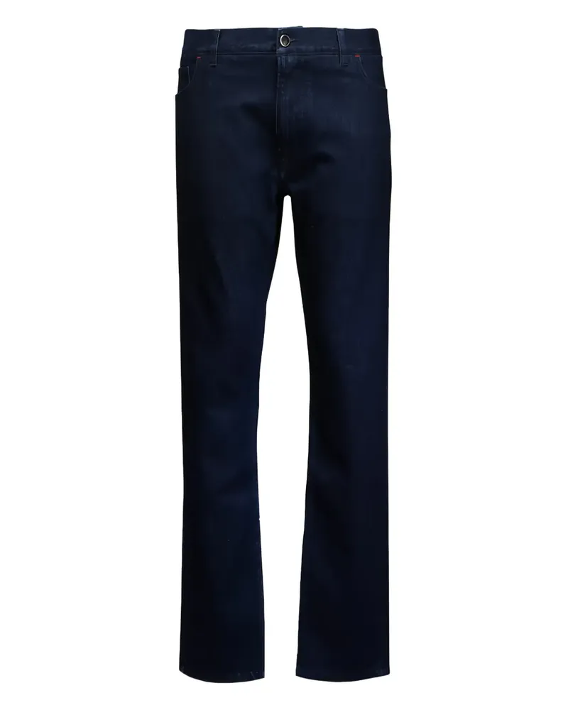 Isaia Jeans mit Logo-Patch - Blau Blau