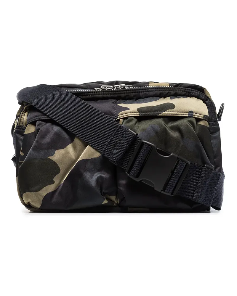 PORTER-YOSHIDA & CO Gürteltasche mit Camouflage-Print - Grün Grün