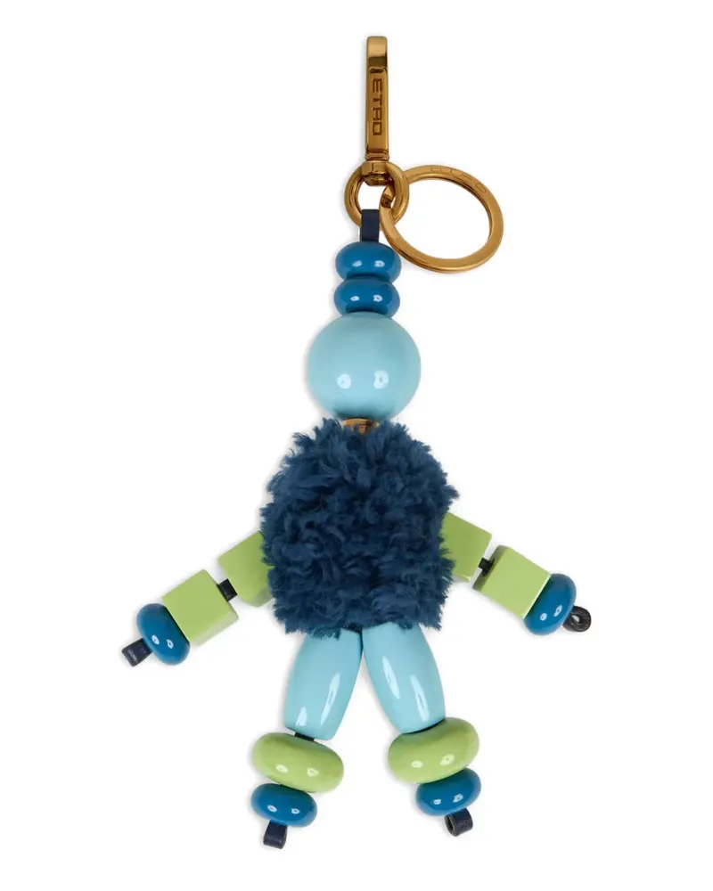 Etro Little Man Anhänger mit Perlen - Blau Blau
