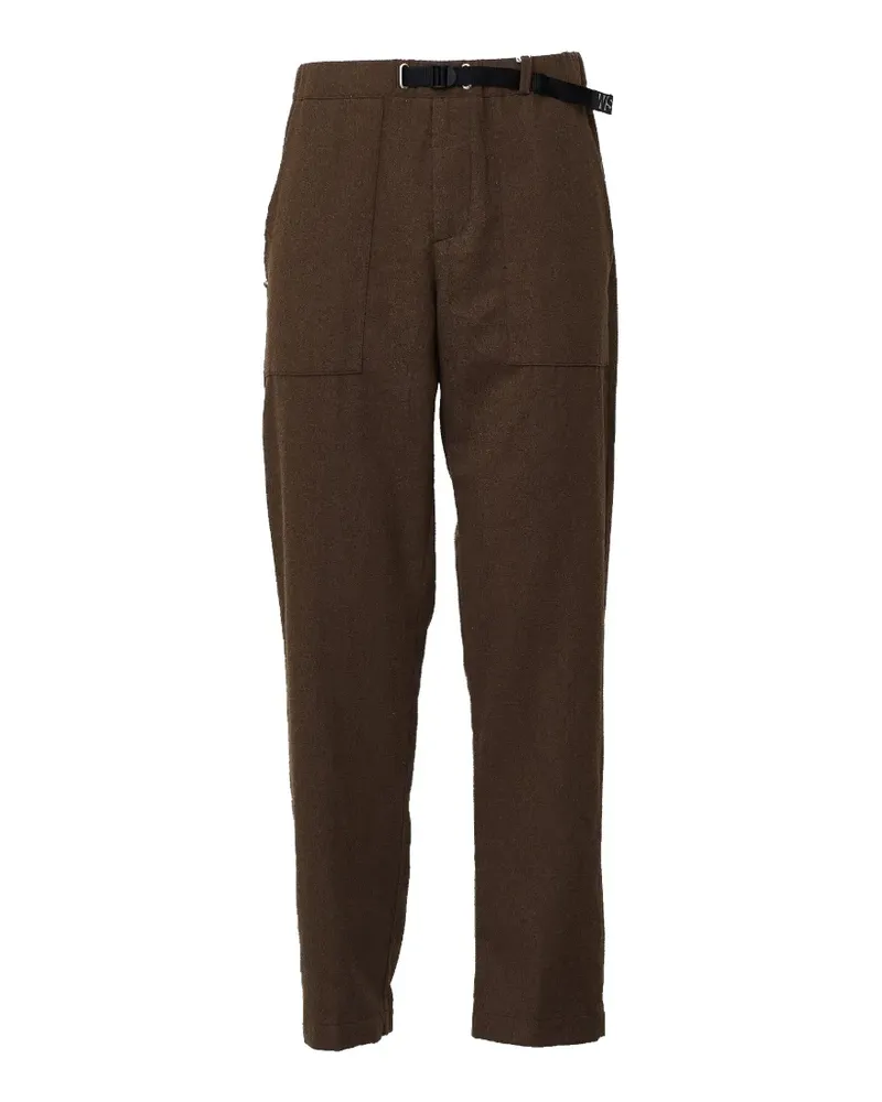 PLAN C Hose mit Logo-Patch - Braun Braun