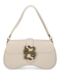 Just Cavalli Schultertasche mit Logo-Schild Nude