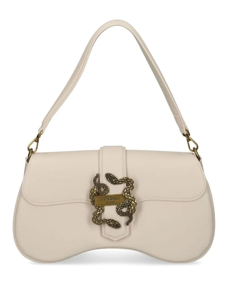 Just Cavalli Schultertasche mit Logo-Schild - Nude Nude