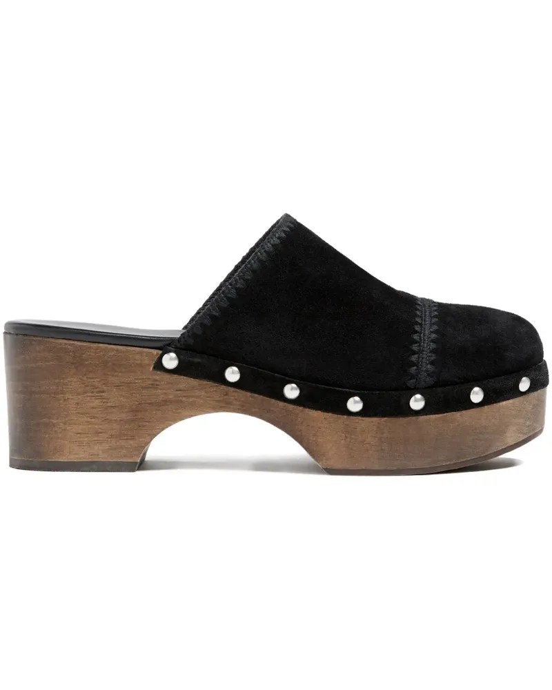 Cinq à Sept 60mm Saige studded clog - Schwarz Schwarz