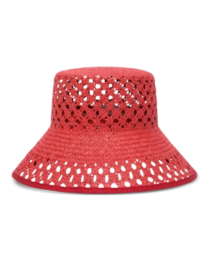 Max Mara Hut mit Lochmuster - Rot Rot