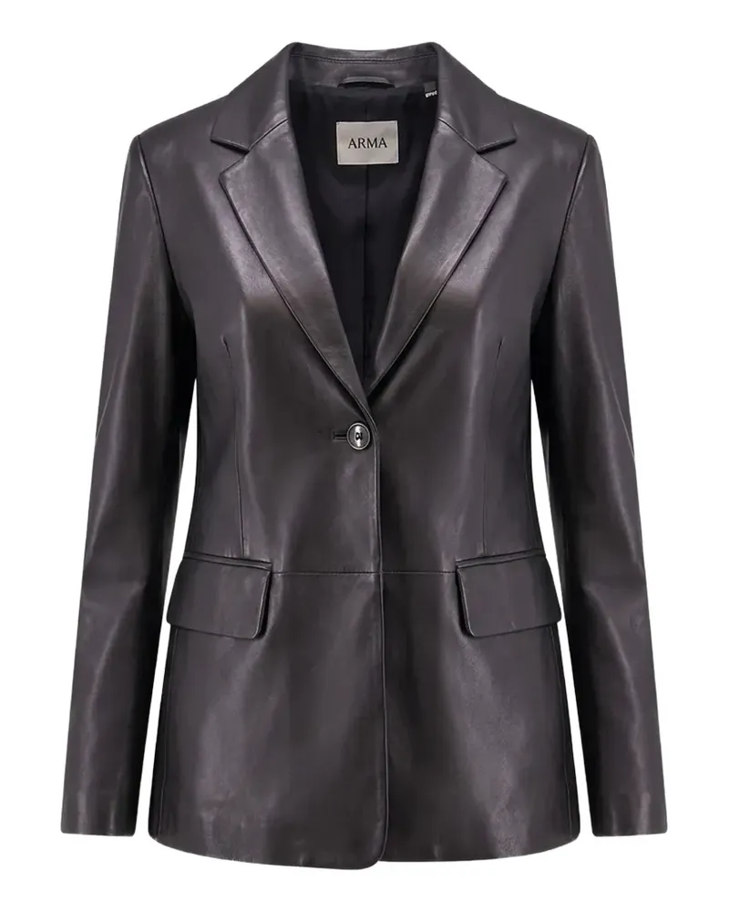 Arma Einreihiger Sema Blazer aus Leder - Schwarz Schwarz