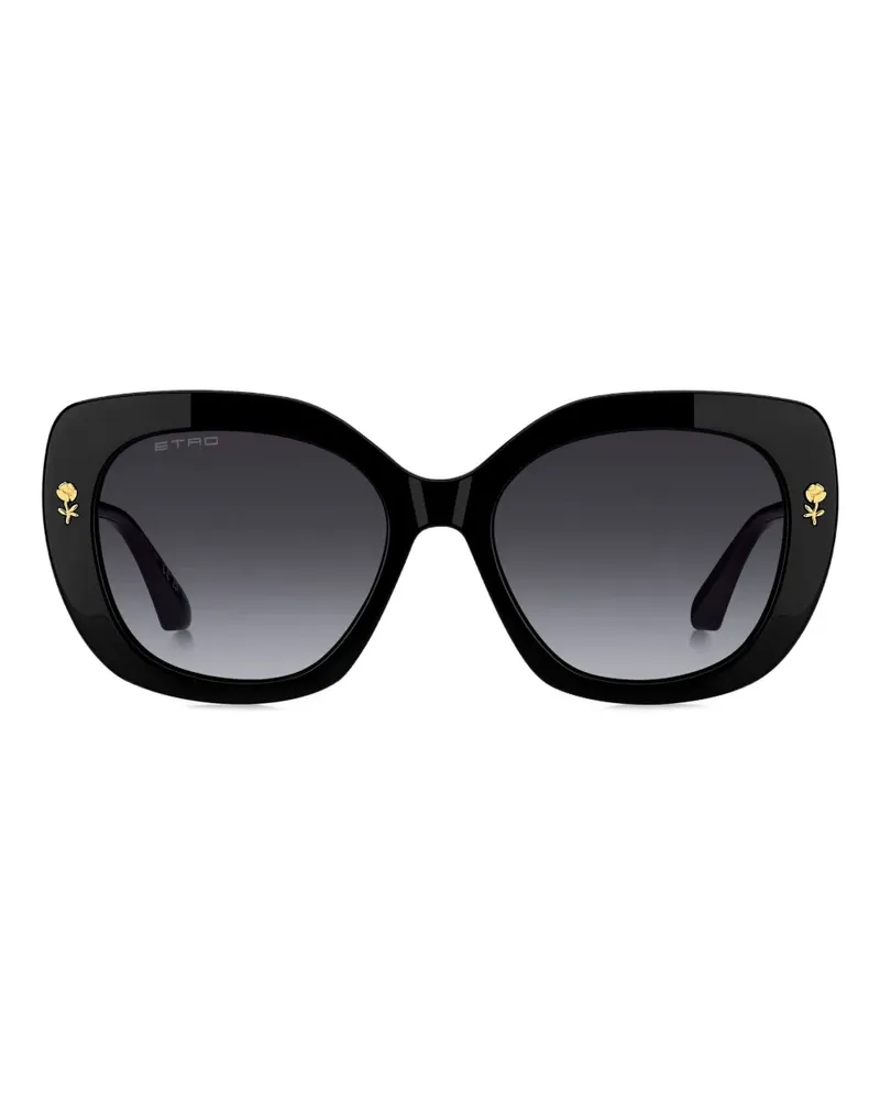 Etro Sonnenbrille mit Butterfly-Gestell - Schwarz Schwarz