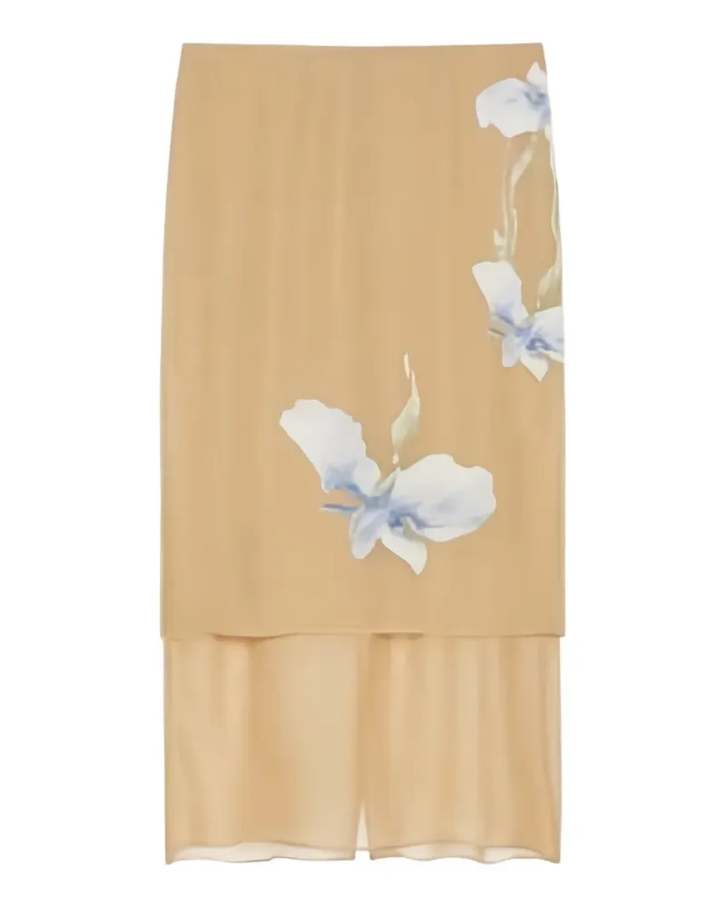 Givenchy Midirock im Layering-Look - Nude Nude