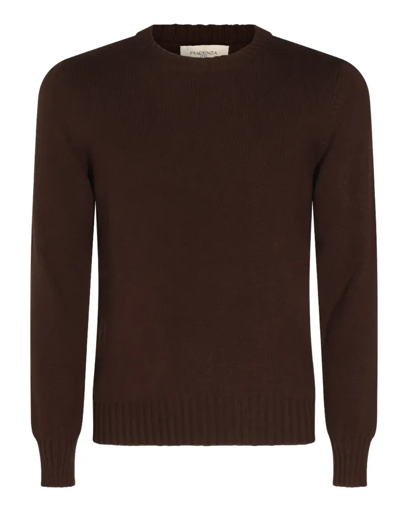 Piacenza Cashmere Pullover mit geripptem Besatz - Braun Braun