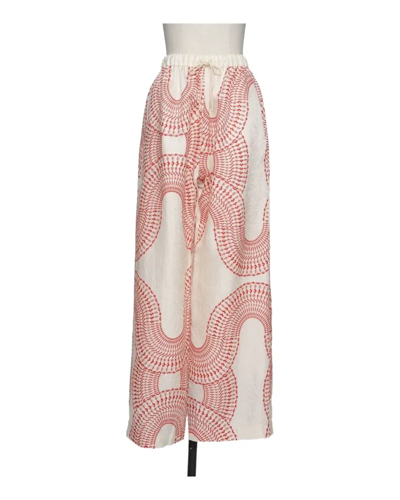 Muller of Yoshiokubo Radial printed palazzo pants - Rot Rot