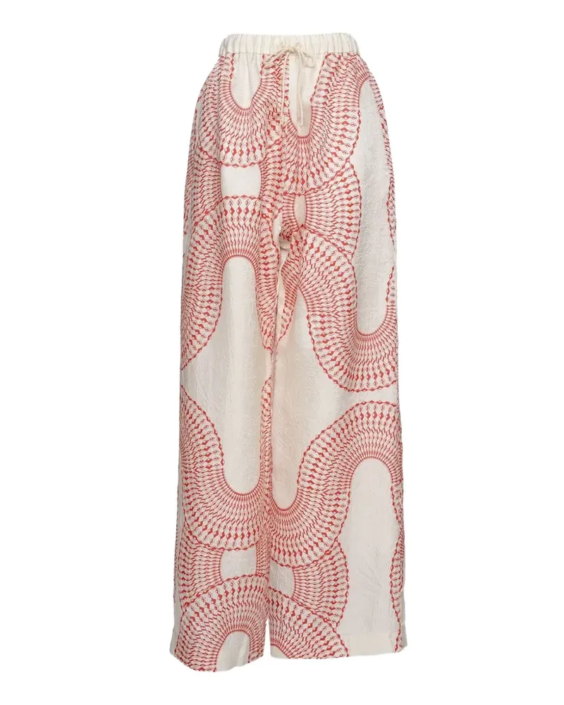 Muller of Yoshiokubo Radial printed palazzo pants - Rot Rot