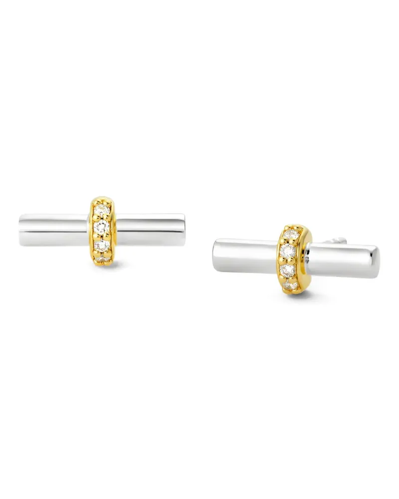 Dinny Hall My World Ohrstecker mit T-Riemen - Silber Silber