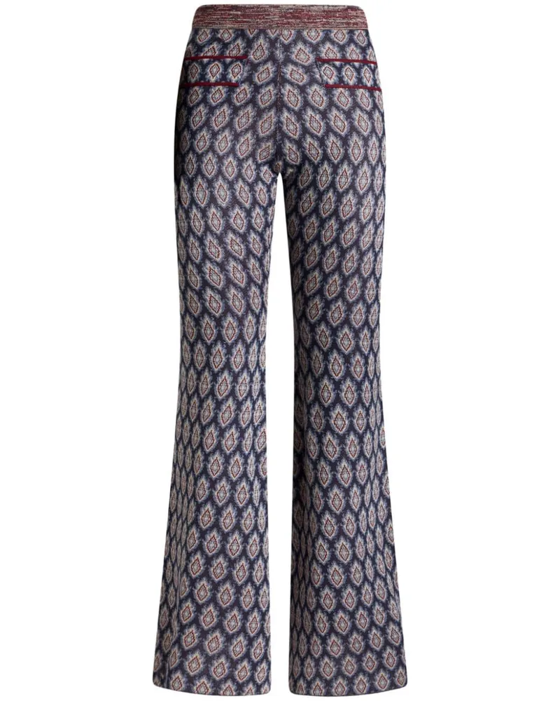 Etro Hose mit Jacquardmuster - Blau Blau