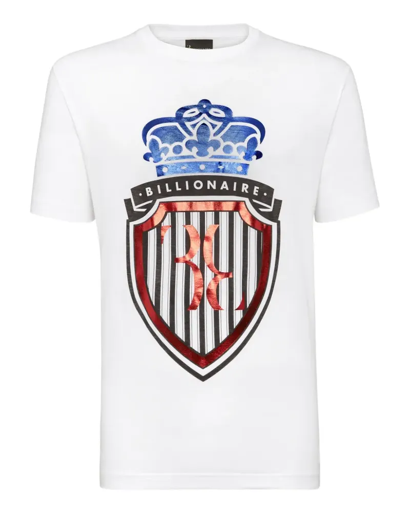 Billionaire T-Shirt mit Wappen-Print - Weiß Weiß