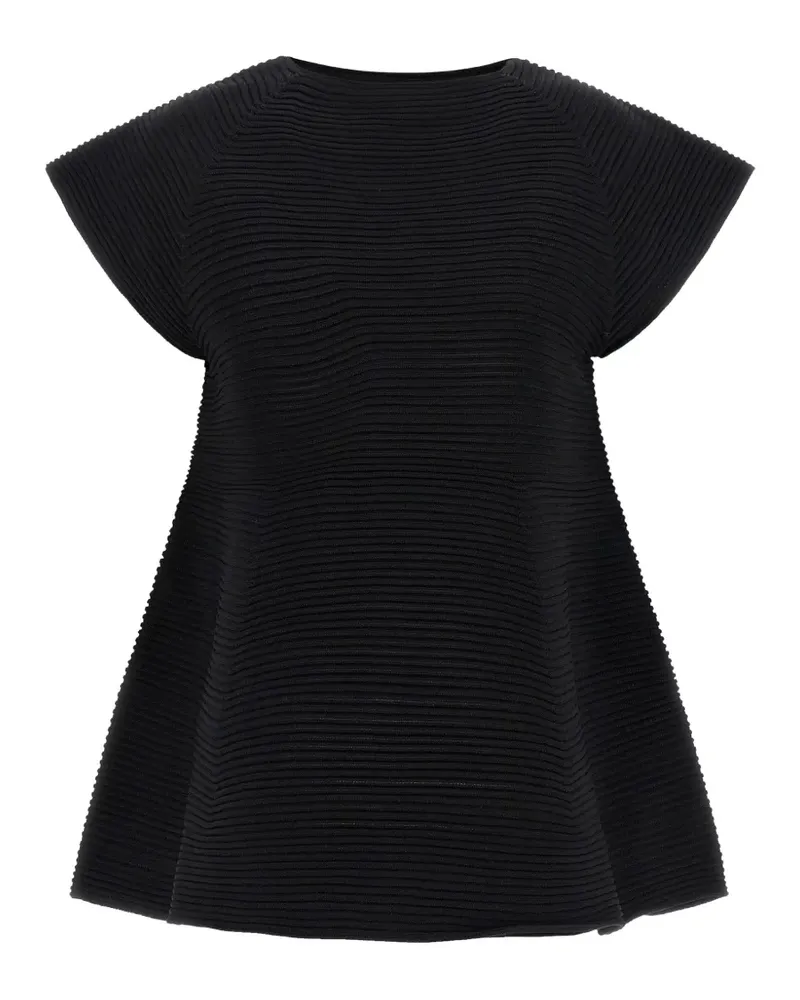 Issey Miyake Corrugated knit dress - Schwarz Schwarz
