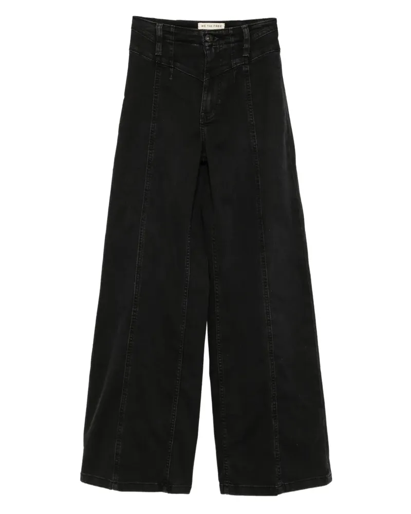 Free People Libre Wide-Leg-Jeans - Schwarz Schwarz