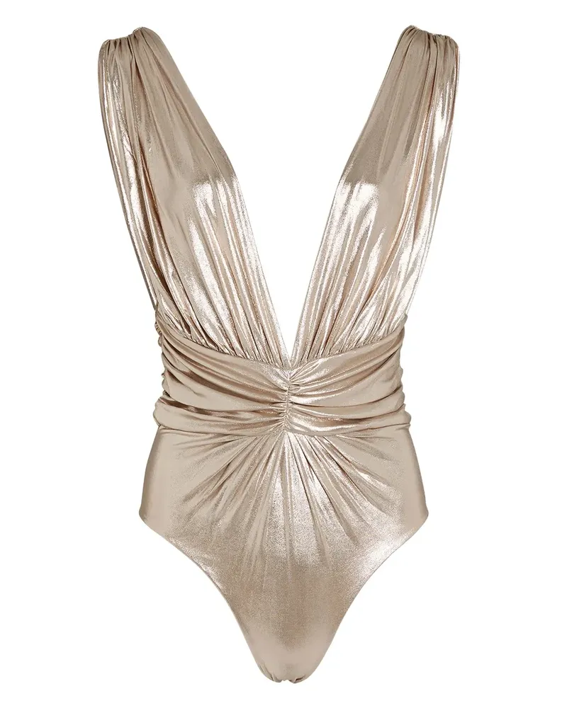 Giambattista Valli Metallic-Badeanzug - Gold Gold