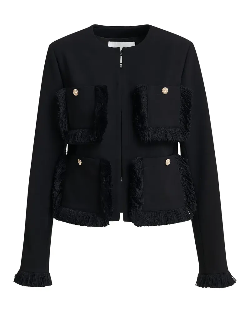Essentiel Kinetic Jacke mit Fransen - Schwarz Schwarz