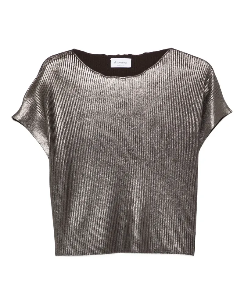 Arovescio ribbed-knit T-shirt - Schwarz Schwarz